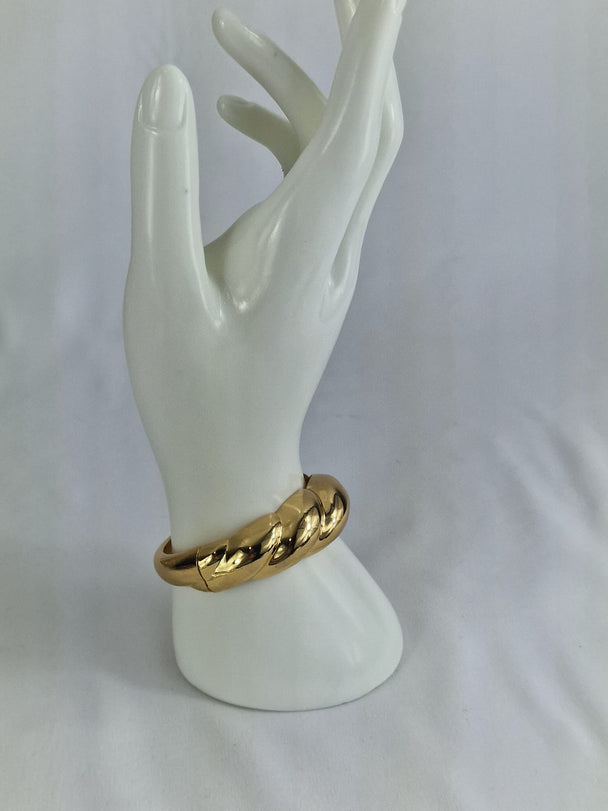 Elegantes Metallarmband von Nische – 18 Karat vergoldet – Doppellagig