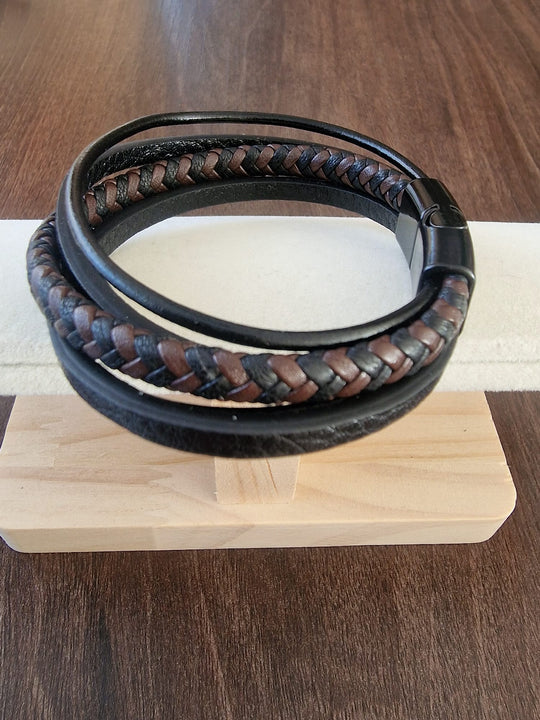 4-Dubbele Gevlochten Heren Armband