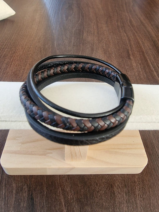 4-Dubbele Gevlochten Heren Armband
