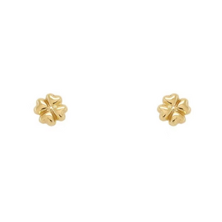 Clover Hearts Oorknoppen 14K Geelgoud