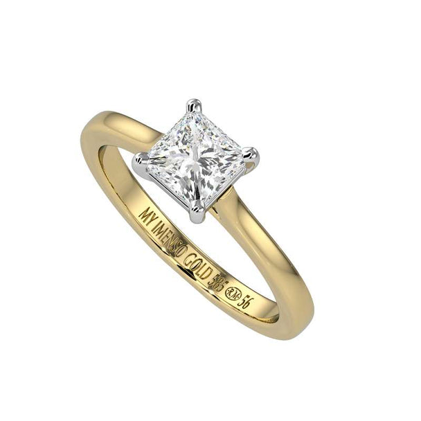 Gouden Princes Ring 14k met LGD Diamant 1,00ct