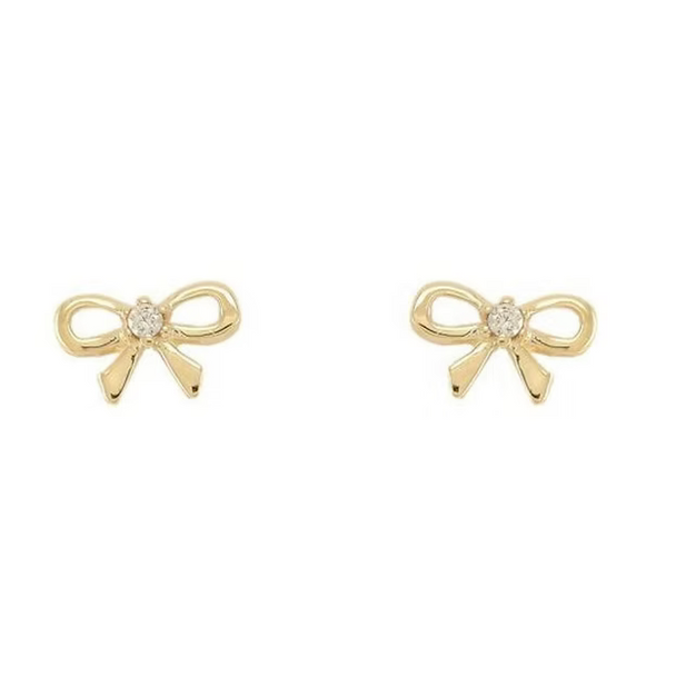Strik Oorknoppen 14K Goud met Diamant