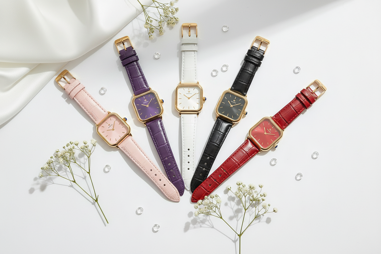 Alle WWOOR horloge kleuren samen