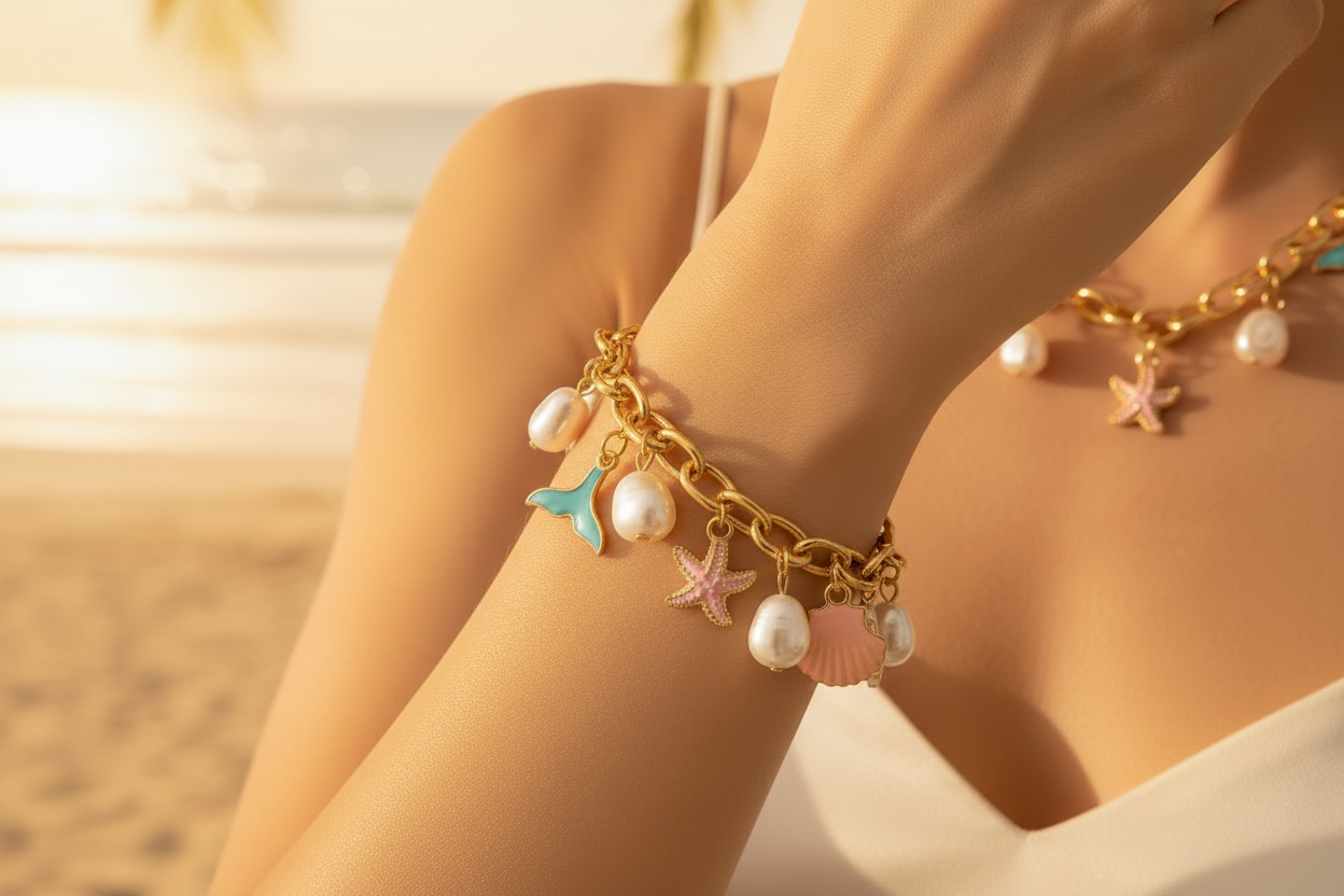 Armband close-up op pols