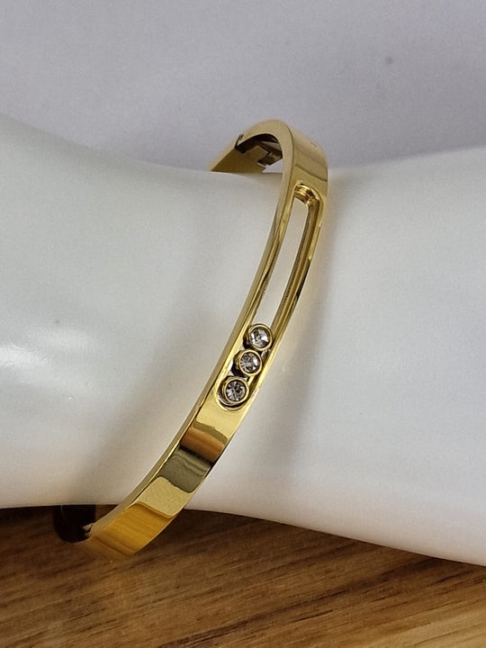 Elegante Armband met Zirkonia - Goud & Zilver