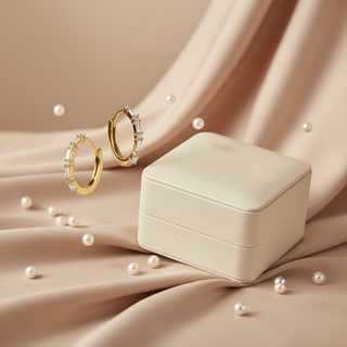 Baquette creolen met parels