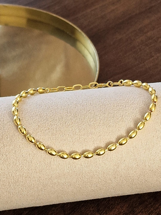 Ovale Schakel Armband 925 Zilver Verguld