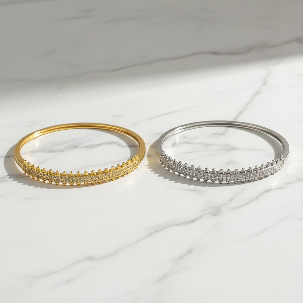 Beide bangles naast elkaar