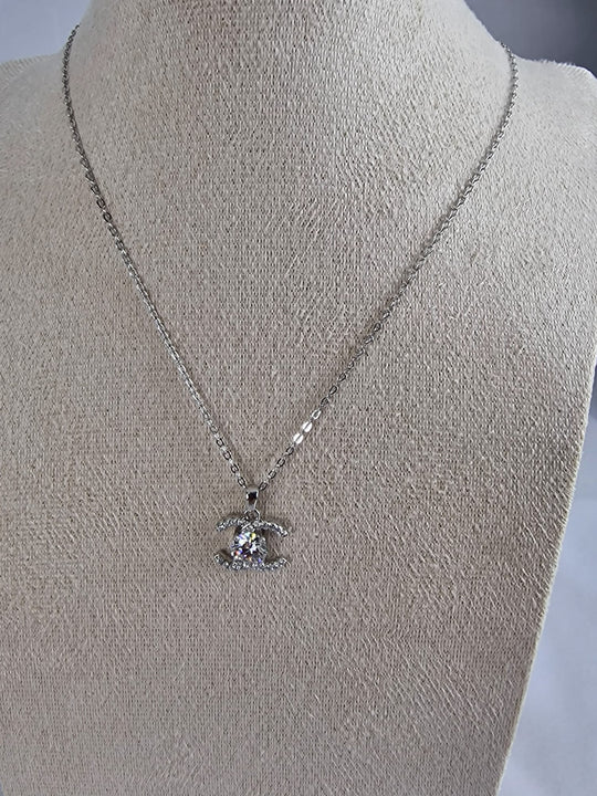 Halskette aus 925er Sterlingsilber mit Moissanit – 1 Karat – Farbe D