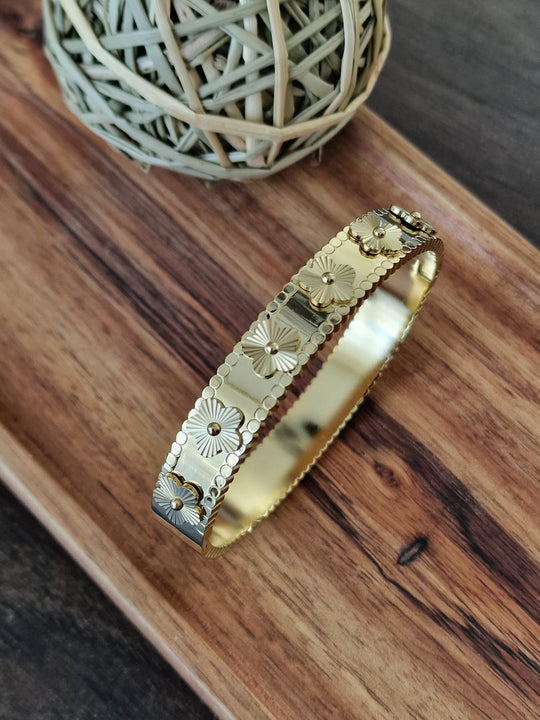 Daisy Armband, 18 Karat vergoldeter Edelstahl