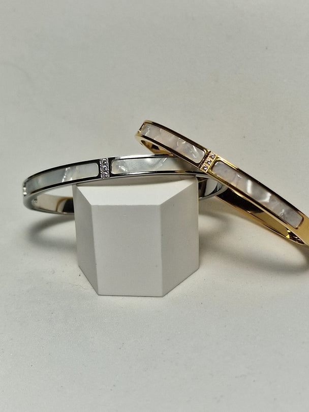 Bangle Armband Parelmoer Zirkonia