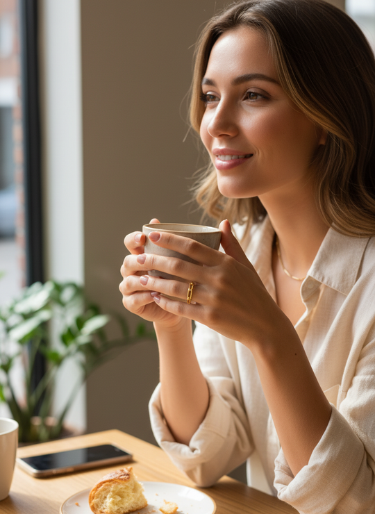 Casual lifestyle - Goudkleurige paperclip ring