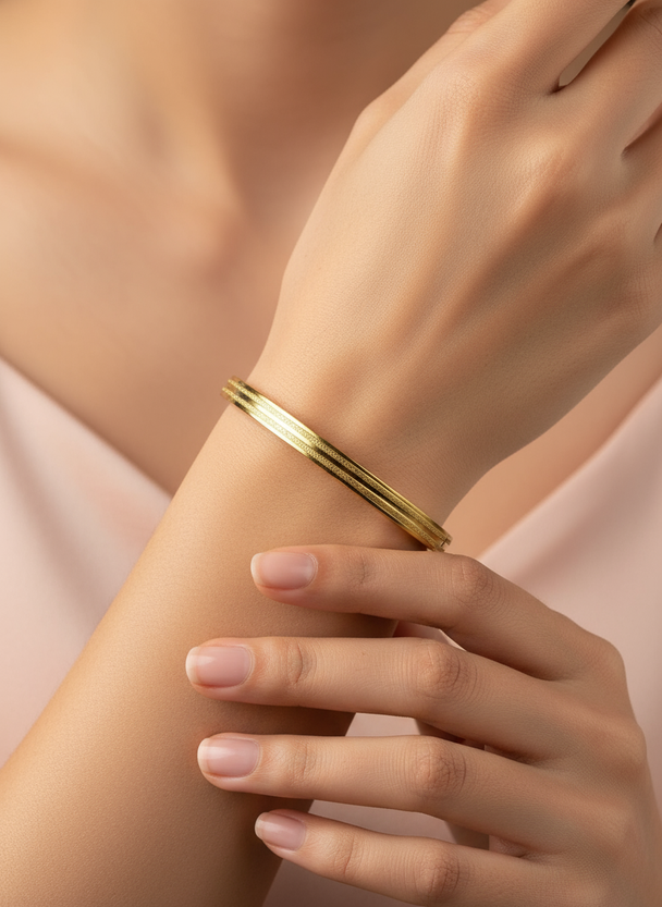 Chique dames armband met streeppatroon