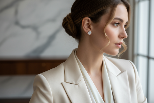 Chique met klein oorknopje