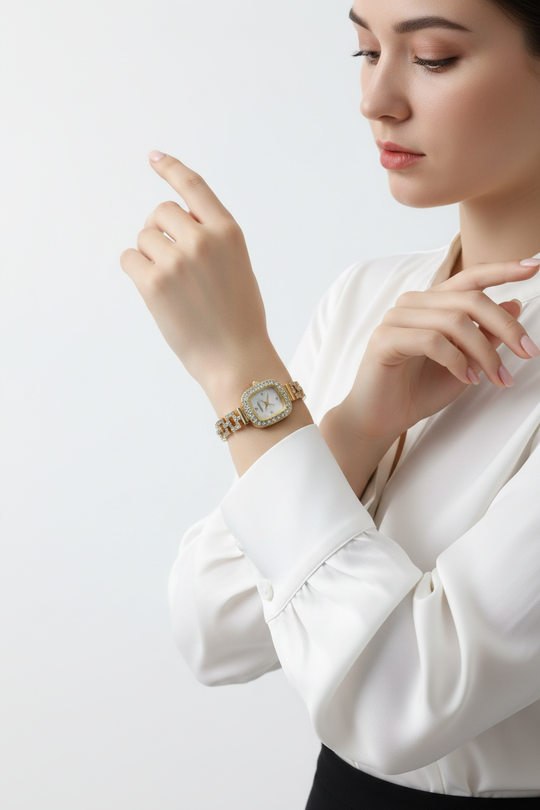 Clean white studio lifestyle