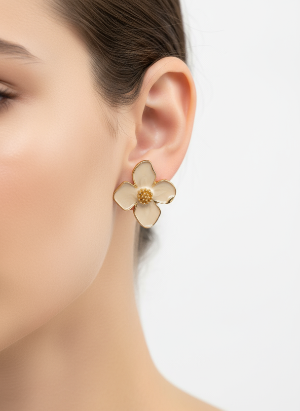 Close-up bloemen oorknopjes