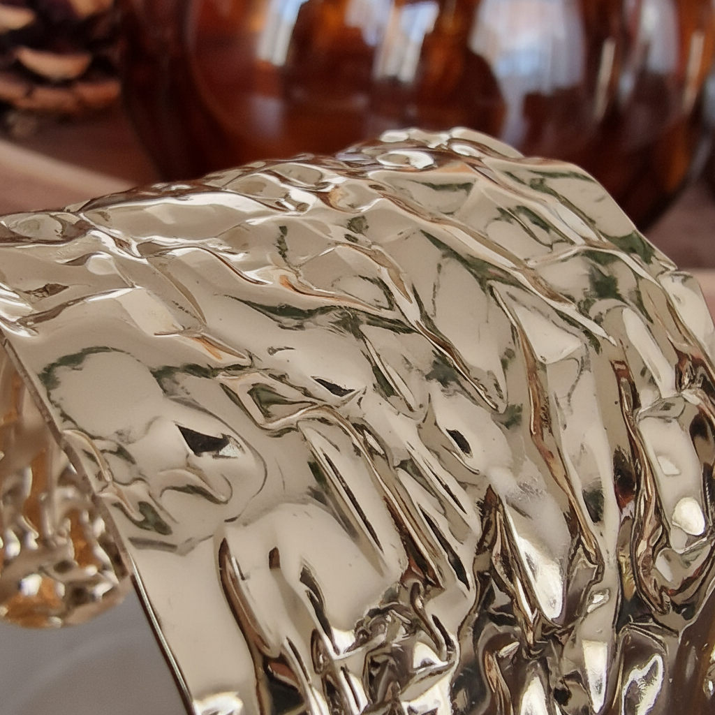 Close-up gehamerde manchet