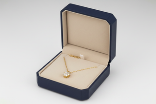 Collier diamant bloem hanger - sieradendoos