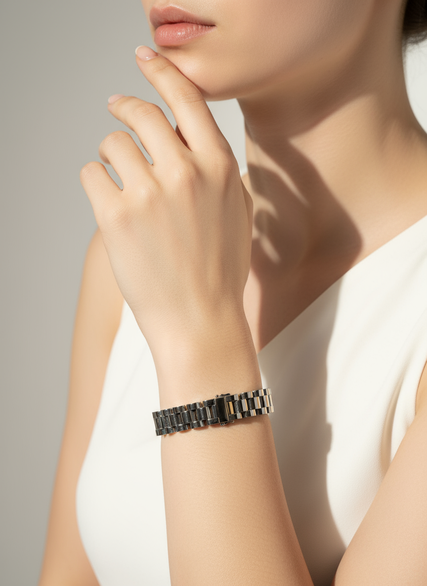 Cuban chain armband dames zilver