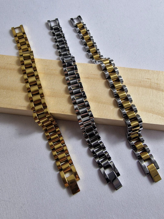 Cuban Chain Armband RVS - Goud, Zilver & Tweekleurig
