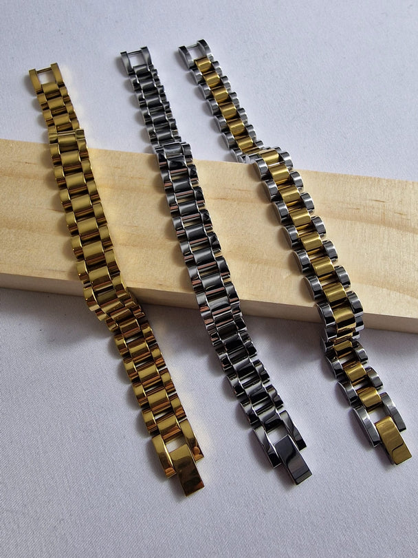Cuban Chain Armband RVS - Goud, Zilver & Tweekleurig