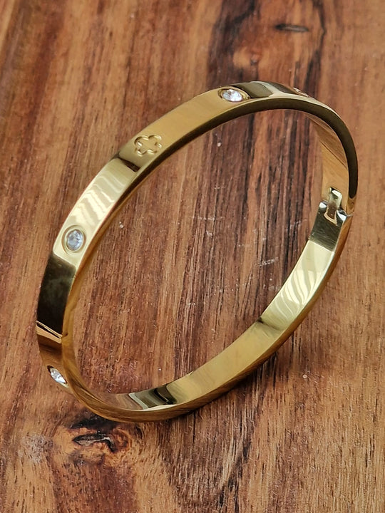 Vergoldetes Armband aus 18-karätigem Edelstahl für Damen