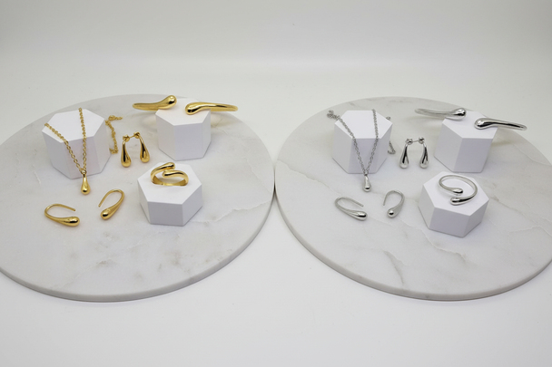 Druppel Set - Goud & Zilver op Displays