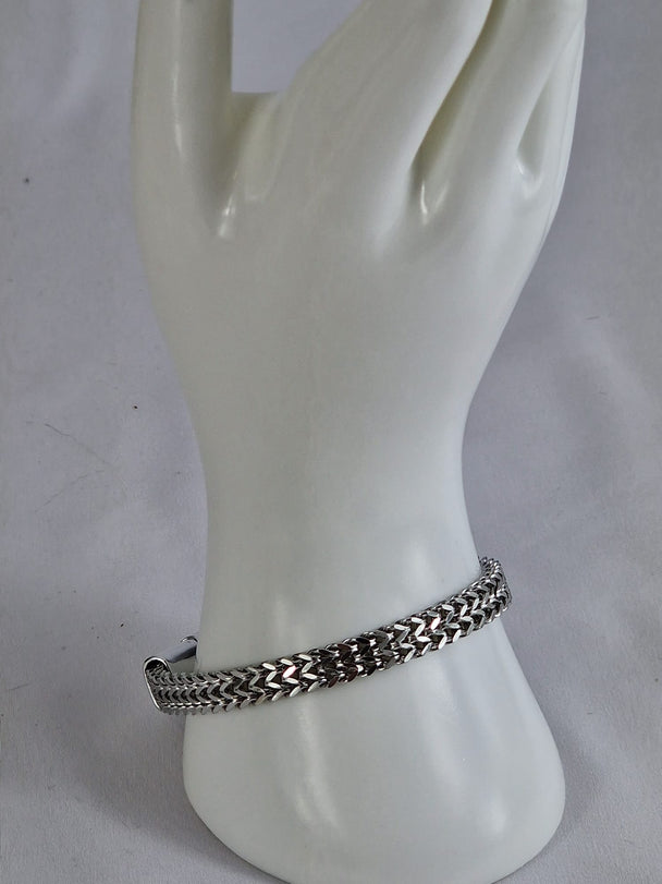 Doppellagiges Unisex-Armband – Titanstahl – Gold/Silber/Schwarz