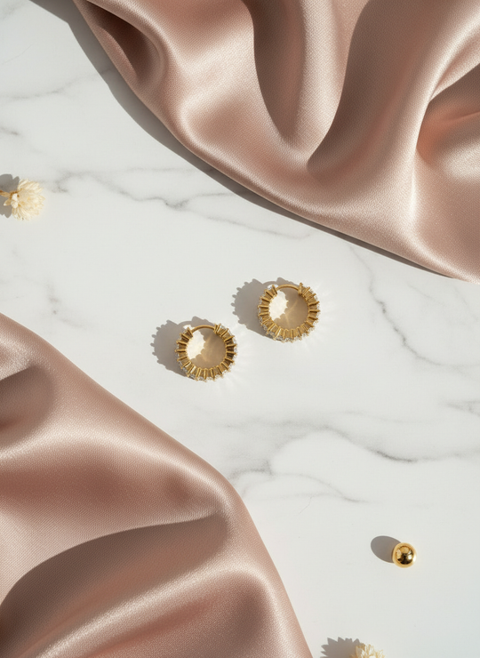 Creolen Zirkonia 18K Verguld