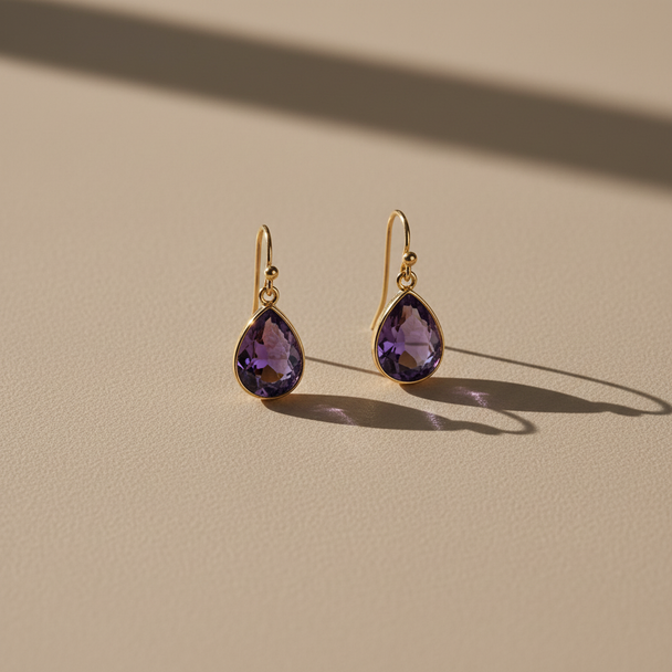 Waterdruppel Oorbellen Kristal 14K