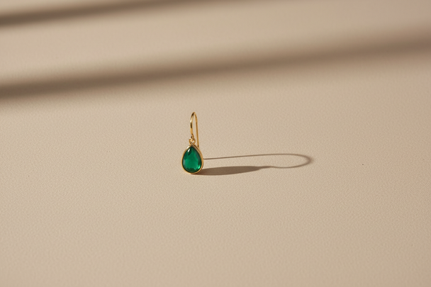 Waterdruppel Oorbellen Kristal 14K