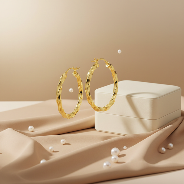 Girella creolen met parels