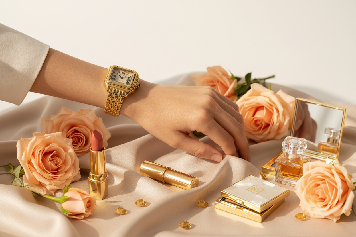 Glamour met warme gouden tonen