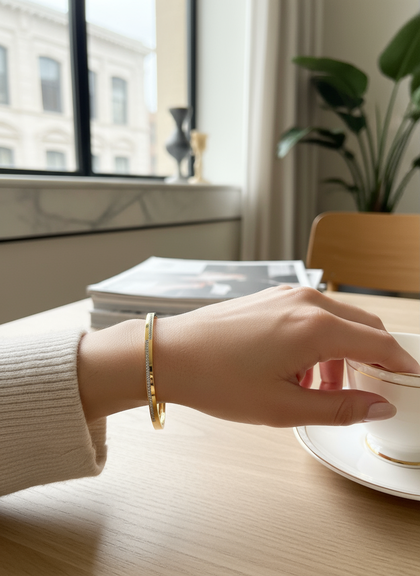 Gouden crossover armband - foto 1