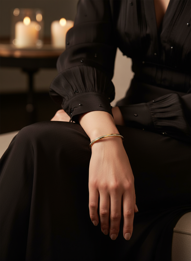 Gouden crossover armband - foto 3