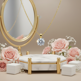 Gouden ketting met diamant