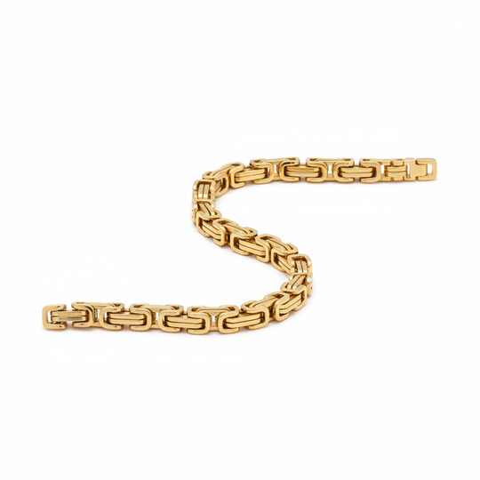 Gouden schakelarmband studio white