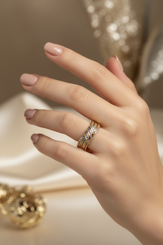 Hand portret met ring - elegant