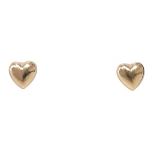 Hartjes Oorknoppen 14K Geelgoud