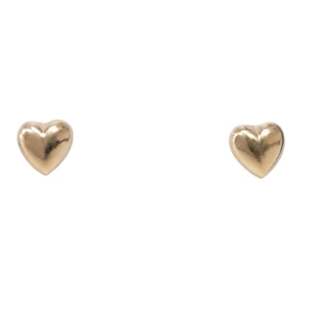 Hartjes Oorknoppen 14K Geelgoud