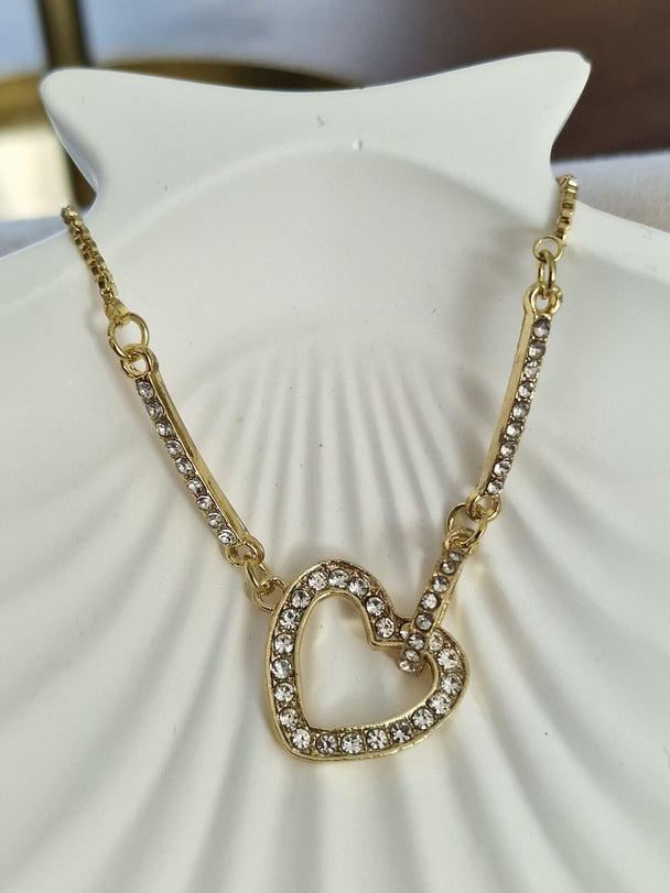 Gouden Hartjes Armband Verstelbaar met Zirkonia - 18K Verguld Dames