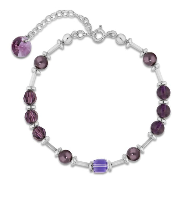 Amethist Tanzaniet Armband - 925 Zilver