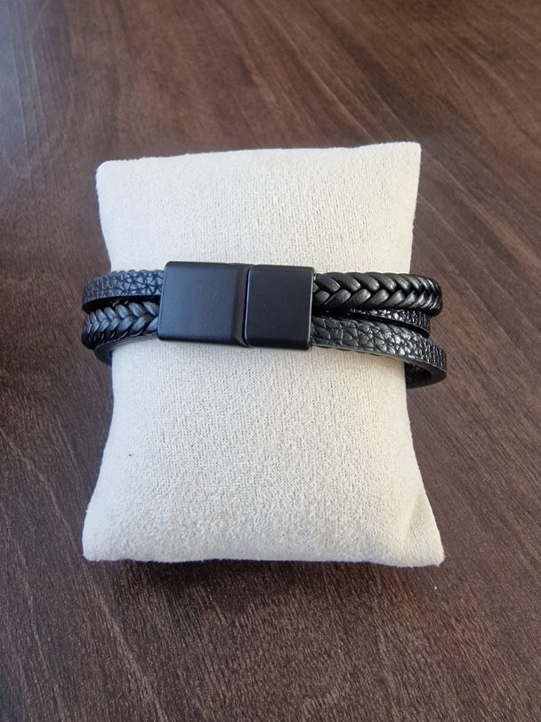 Gevlochten Heren Armband met Magneet Sluiting
