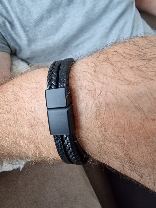 4-Dubbele Gevlochten Heren Armband