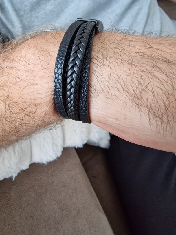 4-Dubbele Gevlochten Heren Armband