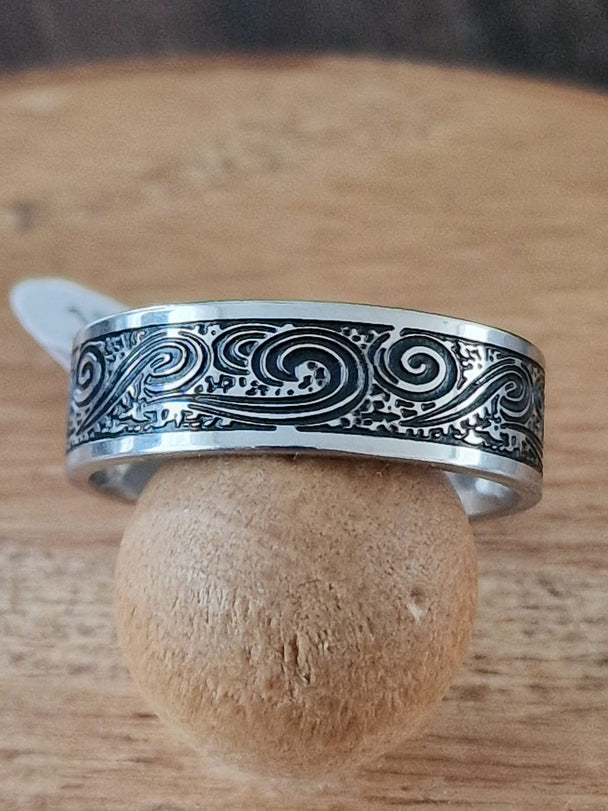 Heren Ring 316L Roestvrij Staal met Spiraal Motief