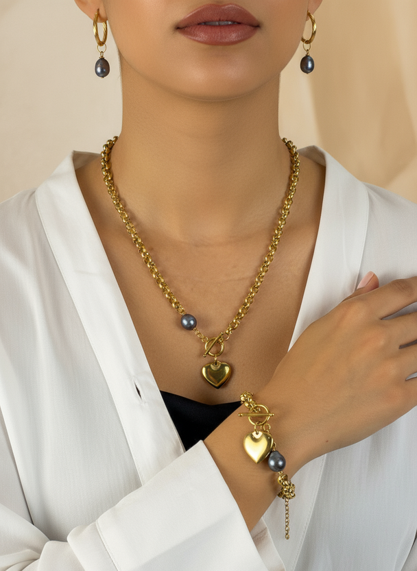 Hoogwaardige sieraden set met correcte kettinglengte