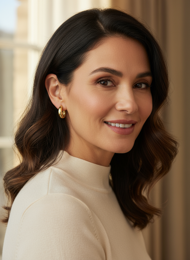 Feine Creolen – 18 Karat vergoldet – Gold &amp; Silber