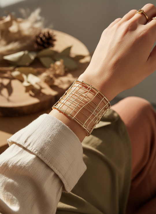 Wire Grid Manchet Armband