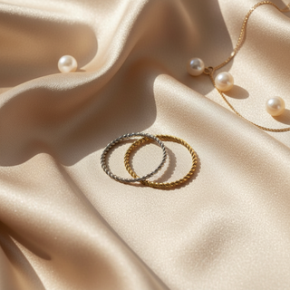 Lifestyle flatlay rope ringen beide kleuren